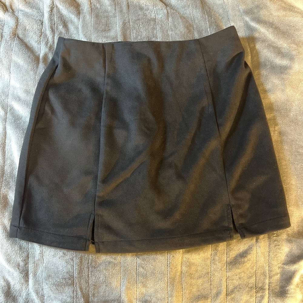 Suede skirt